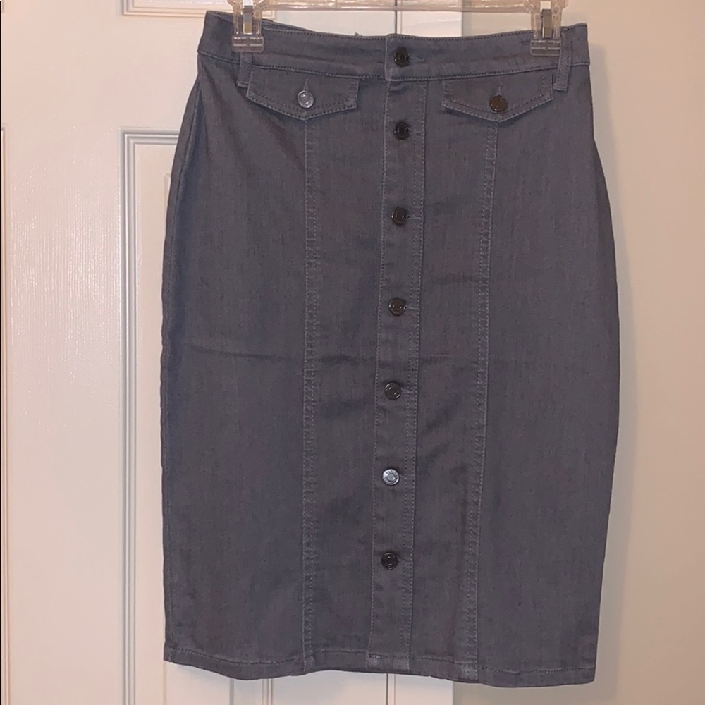 Banana Republic Gray Denim Skirt